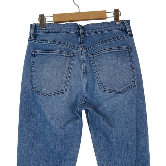 3x1 Women's High Waist Straight Authentic Crop Jeans in Mury Wash 26 Fray Hem - Picture 6 of 9